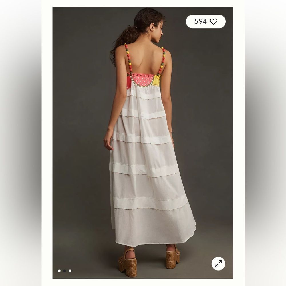 Anthropologie Farm Rio Fruits Richilieu Sleeveless Midi Dress - Picture 2 of 6